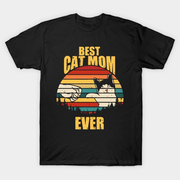 Best cat mom ever T-Shirt by HiShoping